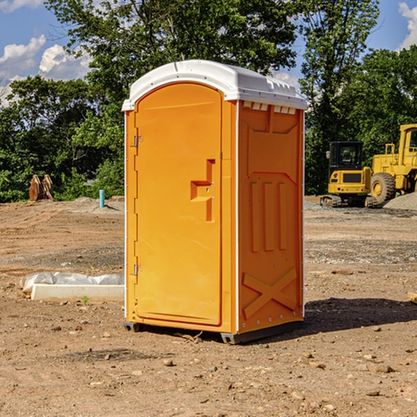 how often are the porta potties cleaned and serviced during a rental period in Hagaman